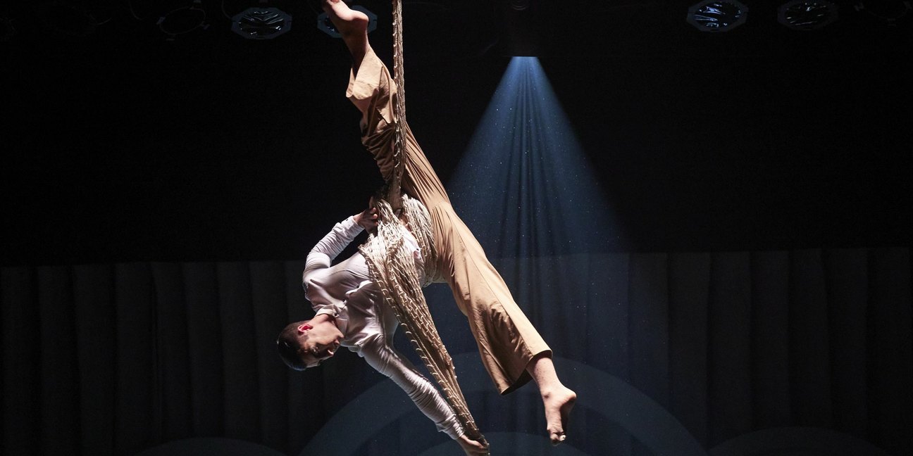Ben Brown tanzt in der Vertikalen. Bild: Alexandra Klein