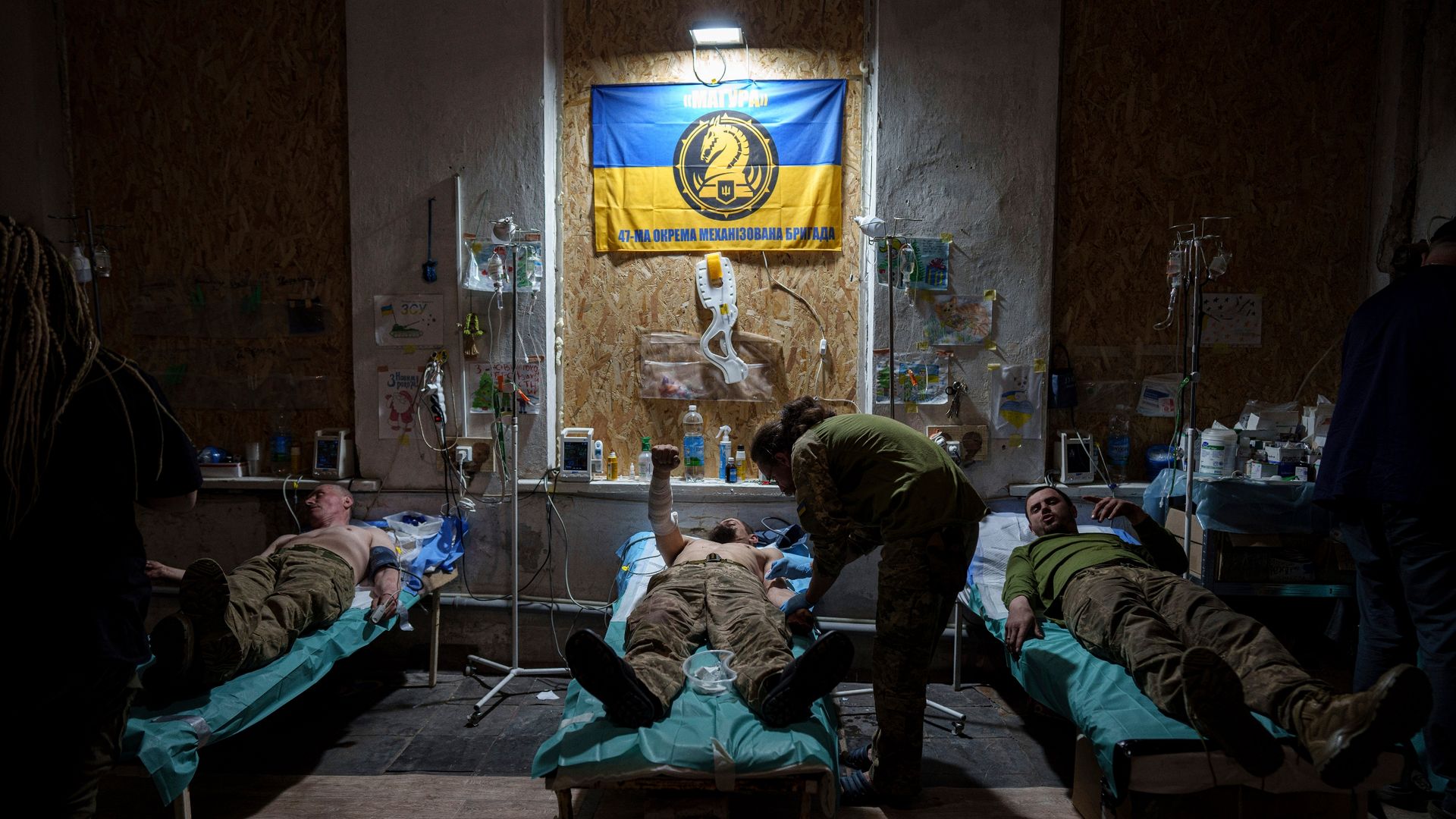 Ein Feldlazarett in der Region Donezk: Die Ukraine verteidigt sich seit mehr als zwei Jahren gegen den russischen Angriffskrieg.