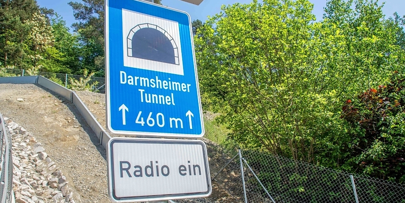 Von Montagauf Dienstag wird der Tunnel gesperrt.