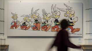 Blick in die Ausstellung „Uderzo: Von Asterix bis Zaubertrank“