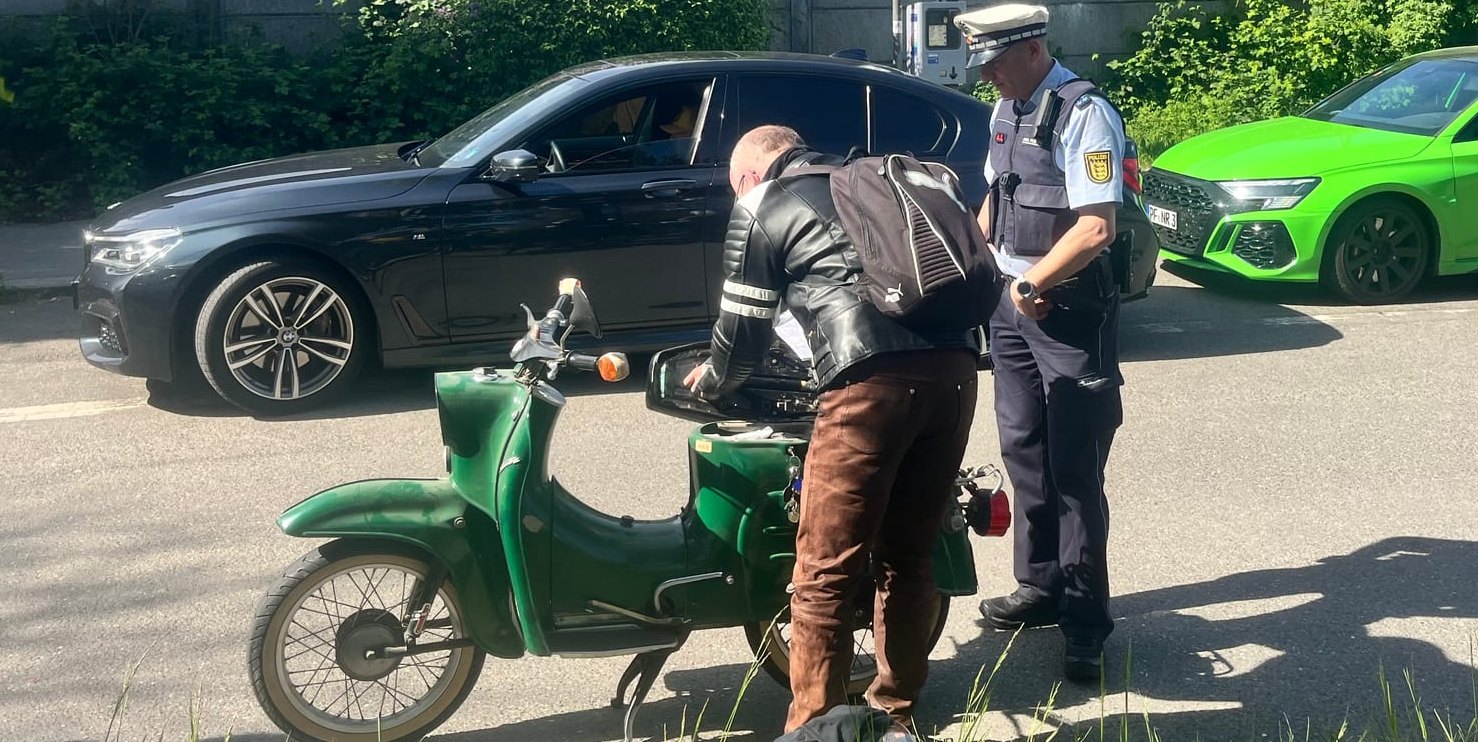 Jens Wiedenmann wurde mit seiner Schwalbe kontrolliert.