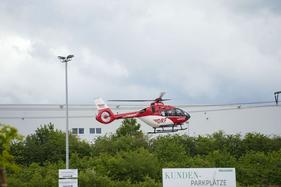Der Rettungshubschrauber war auch im Einsatz.