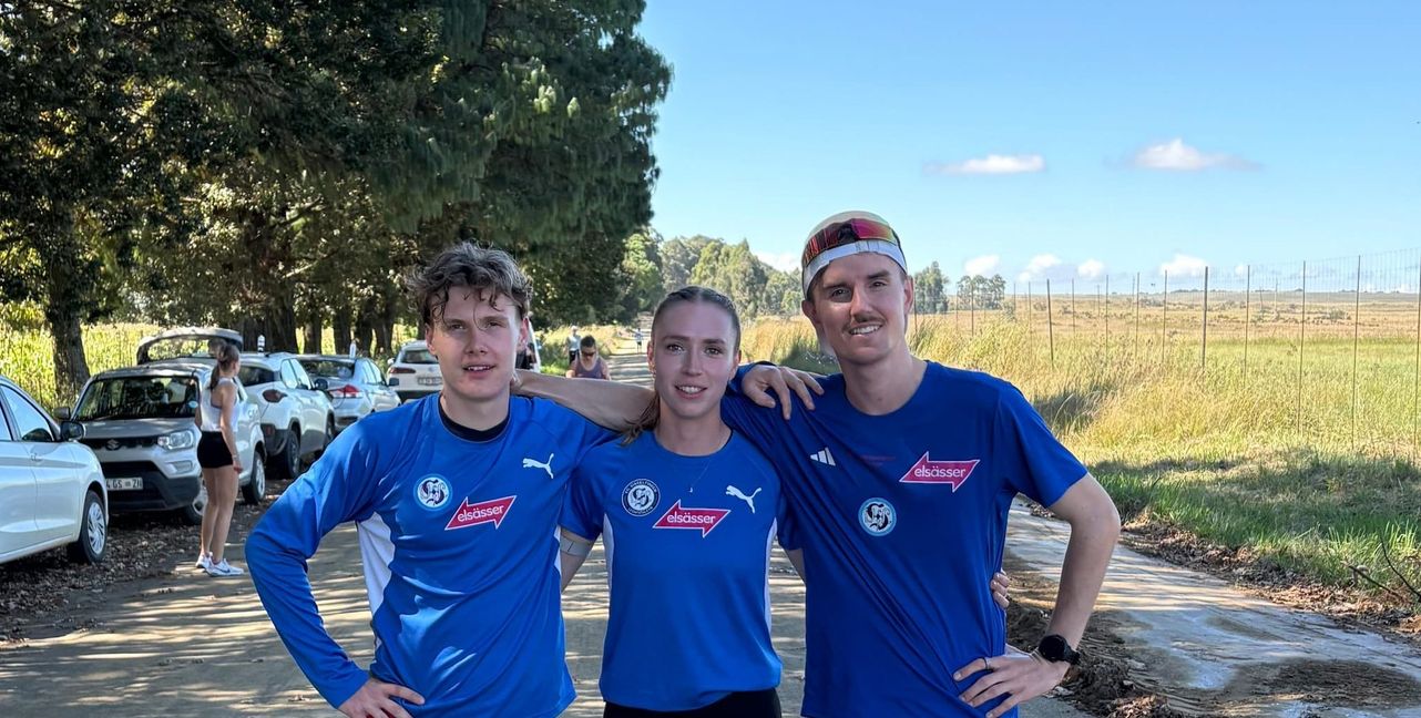 Die Sindelfinger Kurt Lauer, Katja Bäuerle und Velten Schneider (von links) bei einer Trainingspause in Südafrika.