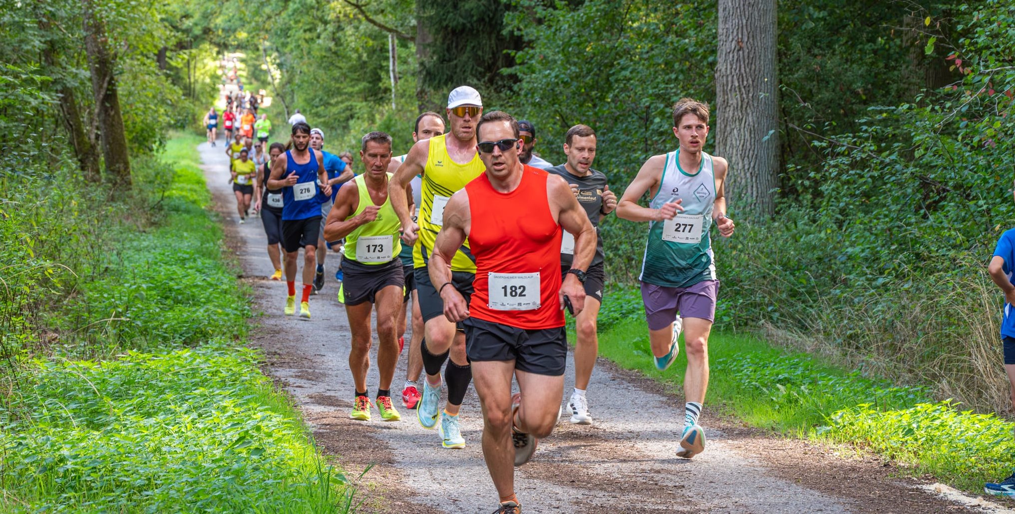 Wer auf die 10-Kilometer-Strecke ging, lief zwei Runden durch den Wald.