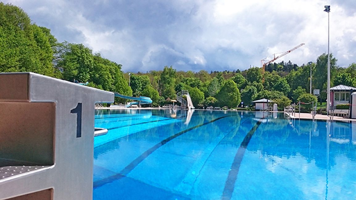 Für eine Stunde herrschte Leer im Böblinger Freibad. Bild/A: Stadtwerke