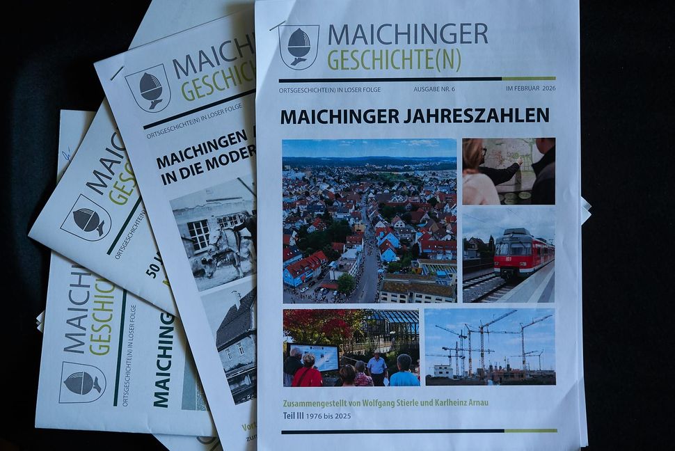 Teil III der Maichinger Jahreszahlen und vorherige Ausgaben von "Maichinger Geschichte(n)"