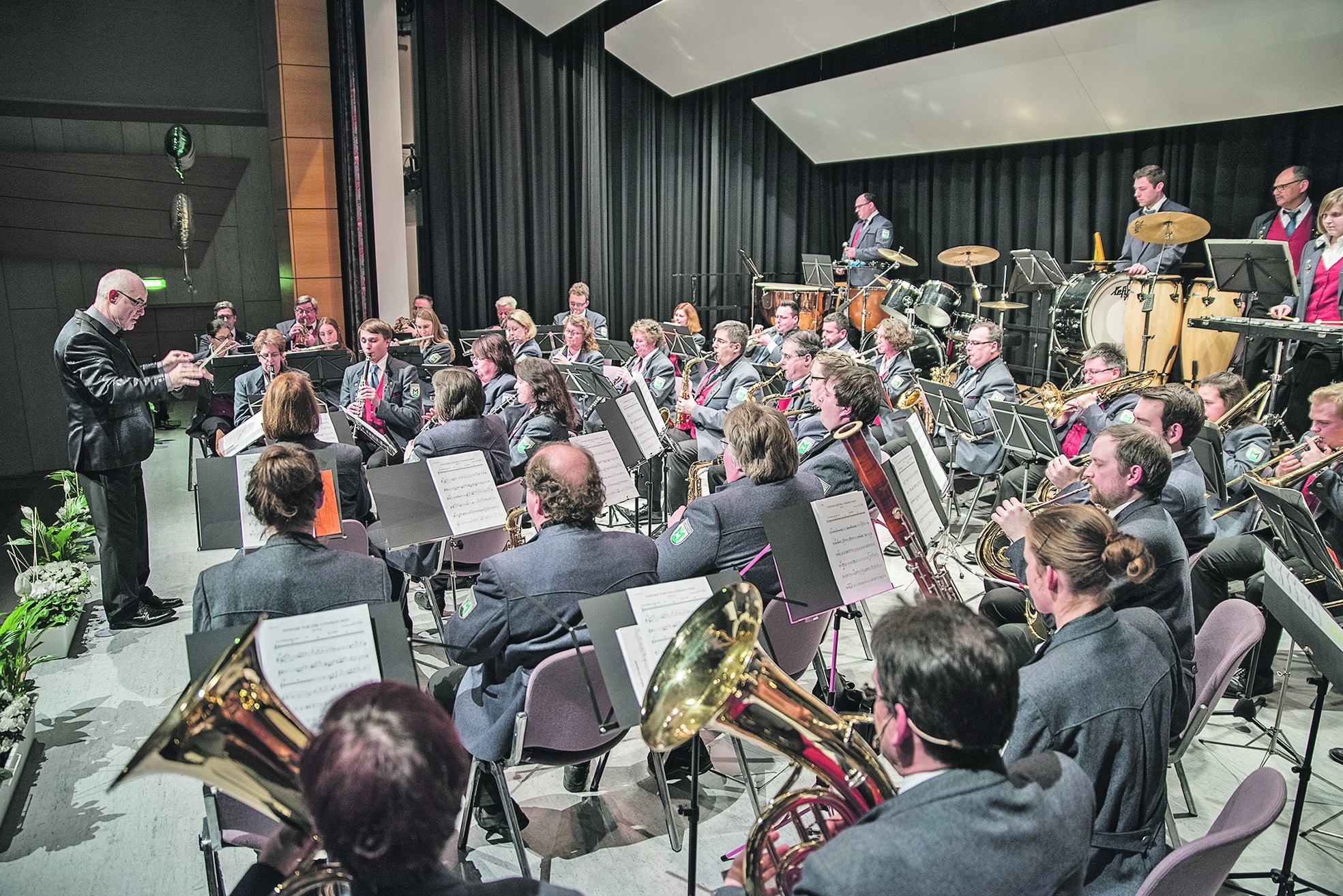 Die Stammkapelle des Musikvereins Magstadt unter Leitung von Klaus Kreczmarsky beim Neujahrskonzert.  Bild: Richter