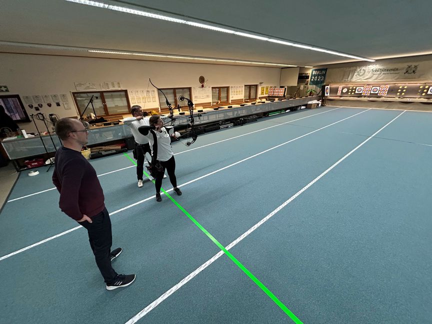 Vor der Deutschen Meisterschaft im Glaspalast wurde fleißig trainiert.