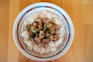 Leberkäse-Champignon-Ragout Bild: Nüßle
