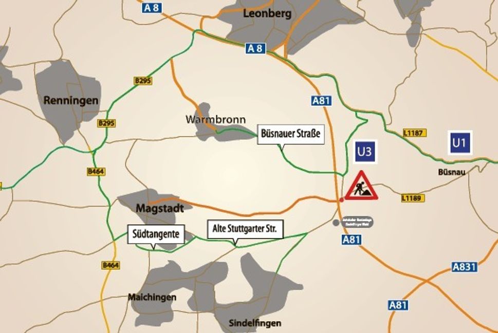 Seit heute Morgen um 5 Uhr bis voraussichtlich Sonntag um Mitternacht ist die Durchfahrt unter der Brücke bei der Rastanlage erneut gesperrt. Grafik: Lamkowski