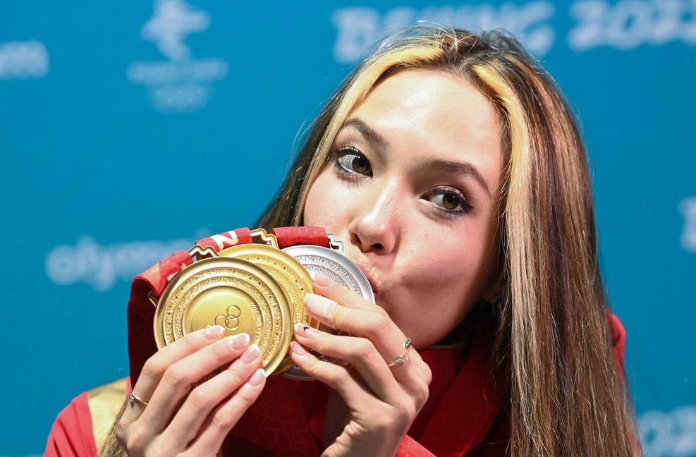 Die Chinesin Eileen Gu holt in der Halfpipe nochmals Gold.