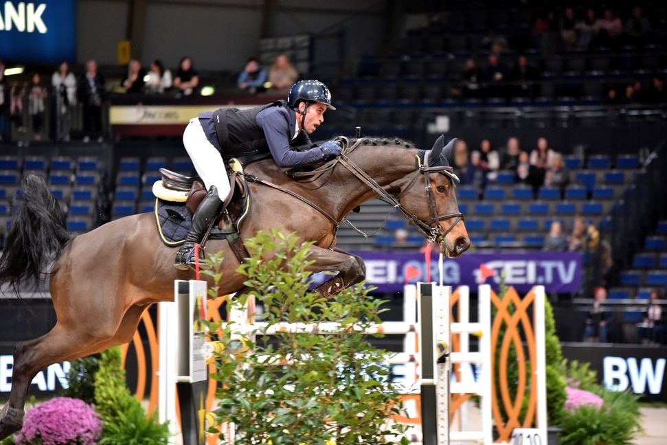 Mogheeth Alshehab auf Saphir. Die Beiden war in Nordrhein-Westfalen nicht zu schlagen. 
Bild: Häusler