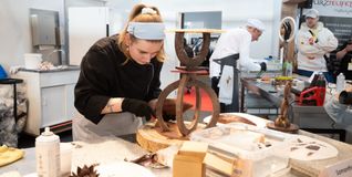 Auf der Intergastra entstand aus vielen Einzelteile der Traum aus Schokolade.