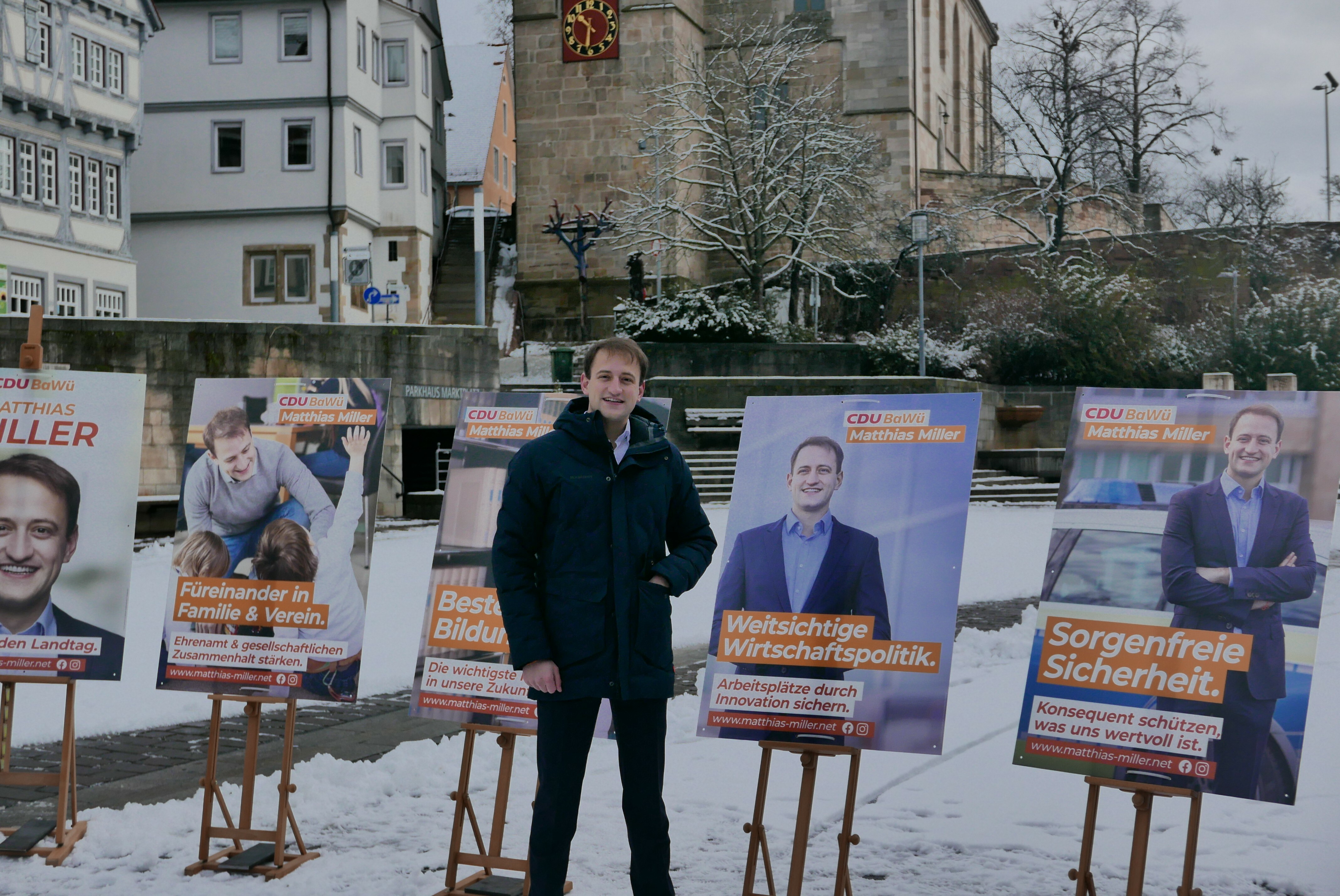 Matthias Miller setzt seine Wahlkampfschwerpunkte auf Bilödung und Innere Sicherheit. Bild: Jung