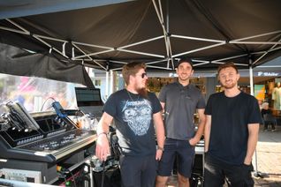 Technik für Sifi rockt: Johannes Walther, Mark Maiwald und Max Schwab (von links).