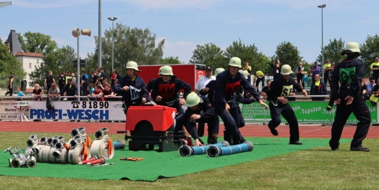 Freiwillige Feuerwehr Renningen bei den Deutschen Meisterschaften 2022. In Böblingen ist die Wehr mit drei Teams dabei. Bilder: z