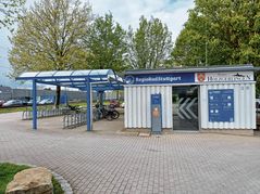 Die RegioRad-Station steht leer.