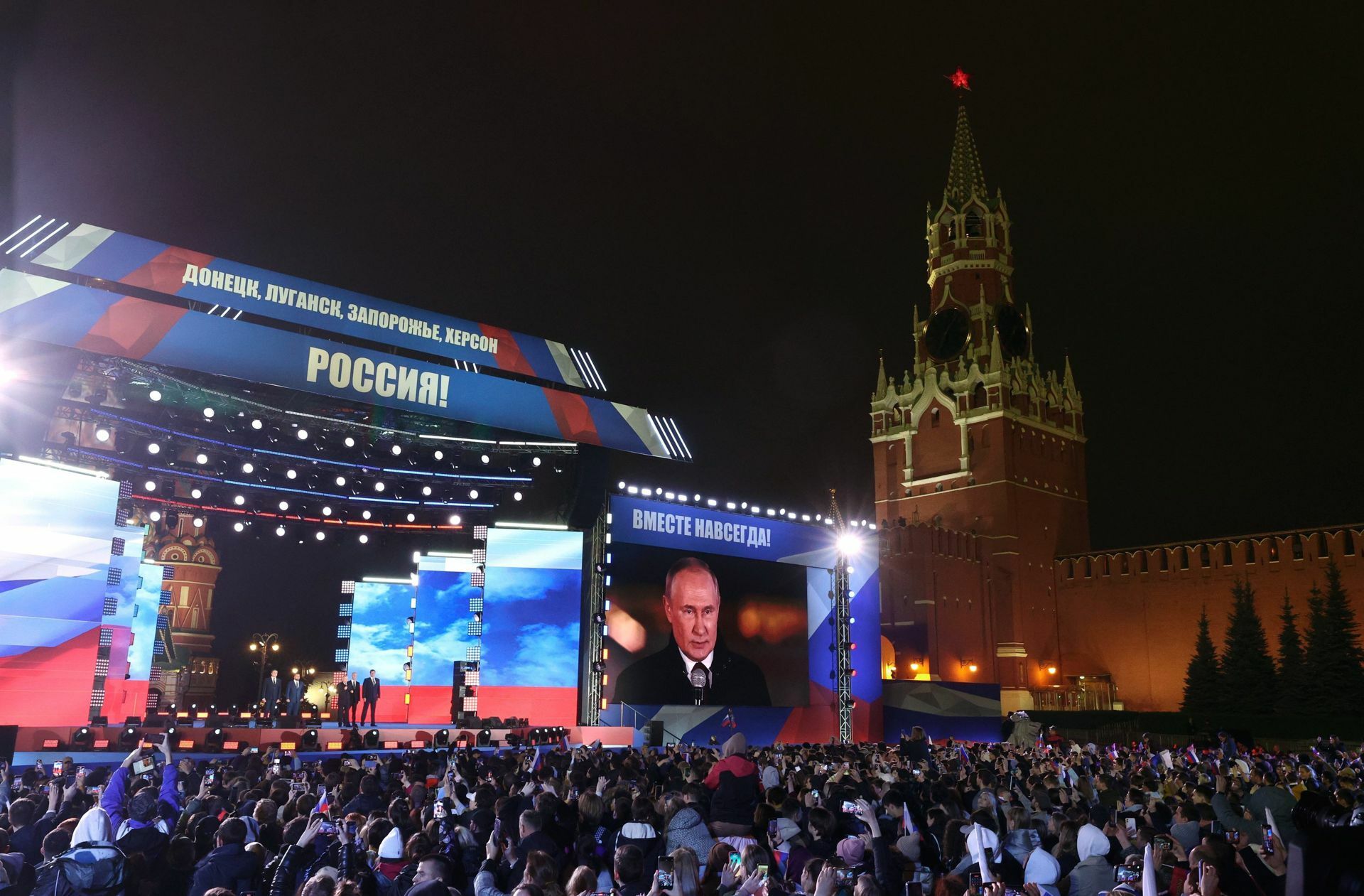 Offiziell wird Putin zugejubelt. Viele halten davon aber nichts.