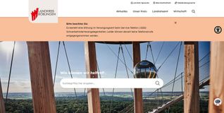 Wenn die Homepage geöffnet wird, erscheint zuerst ein Blick vom Schönbuchturm.