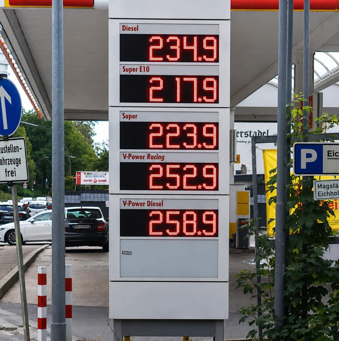 Die Spritpreise sind an den deutschen Tankstellen, hier in Sindelfingen, auf einem konstant hohen Niveau.