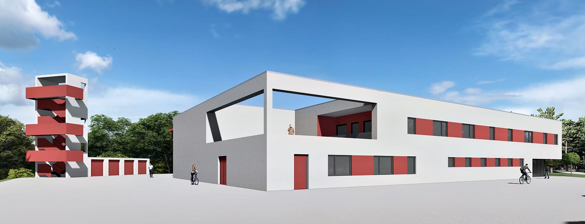 So sehen die Architekten von k-plan das neue Grafenauer Feuerwehrhaus.