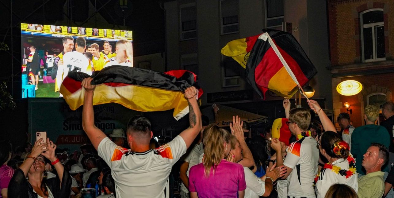 Public Viewing 2024 auf dem Wettbachplatz.