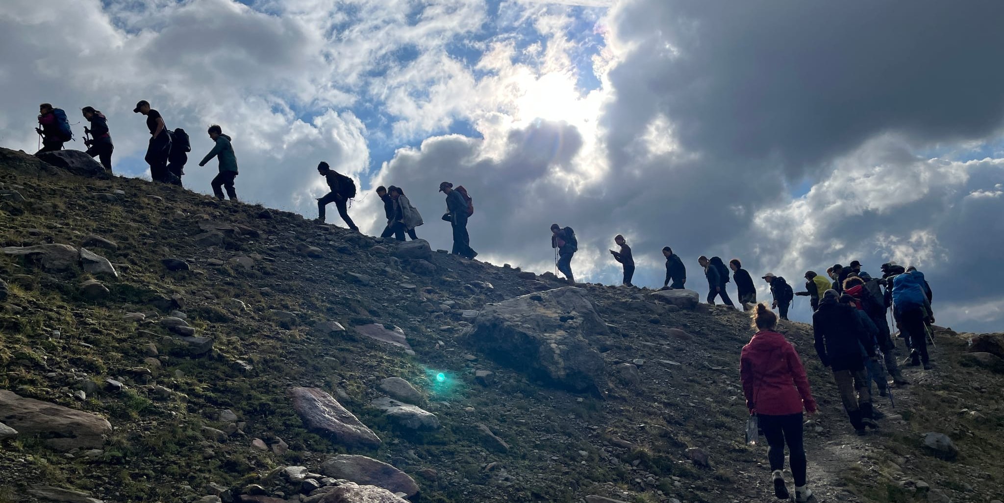 Fast wie einst bei Luis Trenker: Die OHG-ler im Hochgebirge.