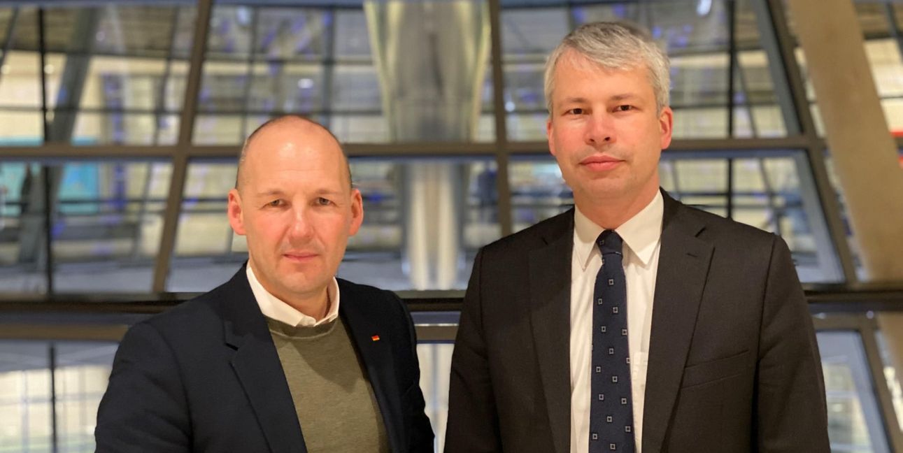 Der Böblinger CDU-Abgeordnete Marc Biadacz (links) mit dem Geschäftsführer der CDU/CSU-Bundestagsfraktion.