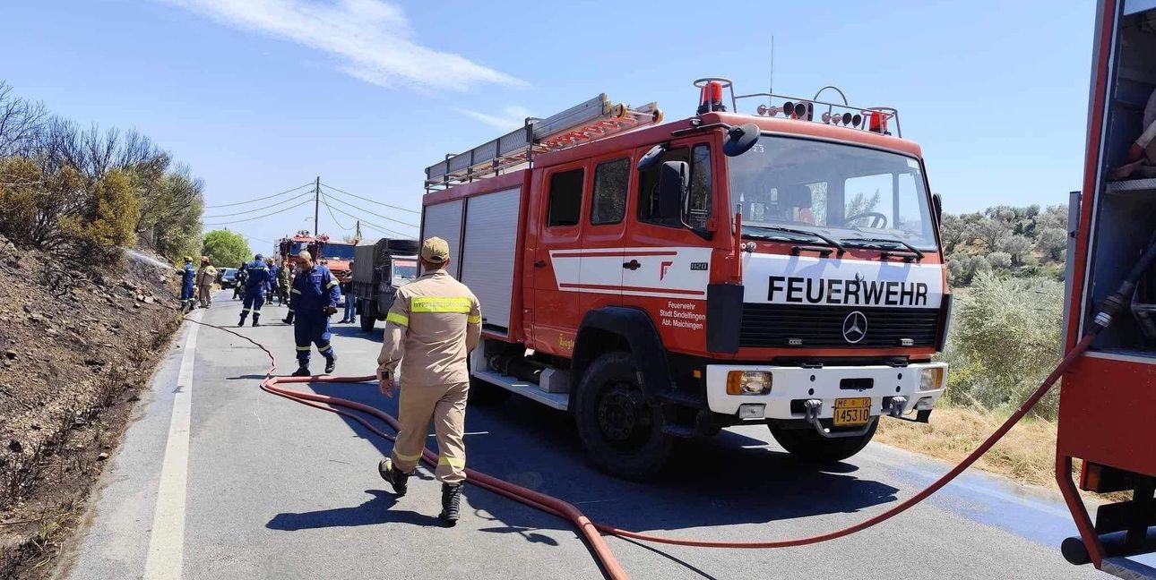 Das ehemalige Feuerwehrauto aus Maichingen ist heute im Einsatz gegen Waldbrände in der Sindelfinger Partnerstadt Ost-Samos.