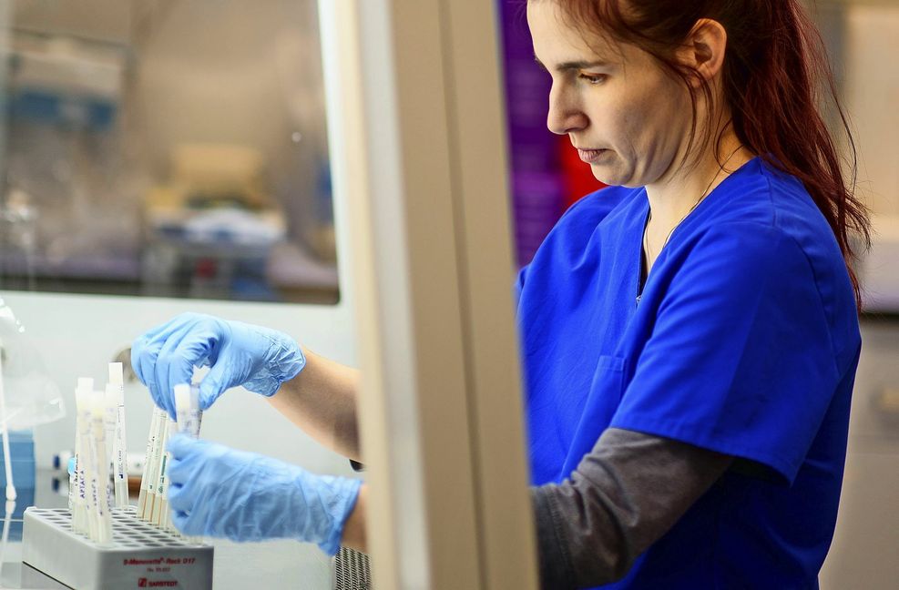 In Laboren werden wertvolle Daten zur Coronapandemie gewonnen – allerdings deutlich weniger als geplant.
 Foto: picture alliance//Klaus-..