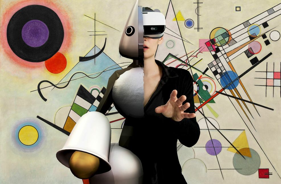 Bei der VR-Installation „Artiality“ kann man in Gemälde eintauchen– und wird selbst zu einer Figur von Oskar Schlemmers „Triadischem Ballett“.
 Foto: Artiality