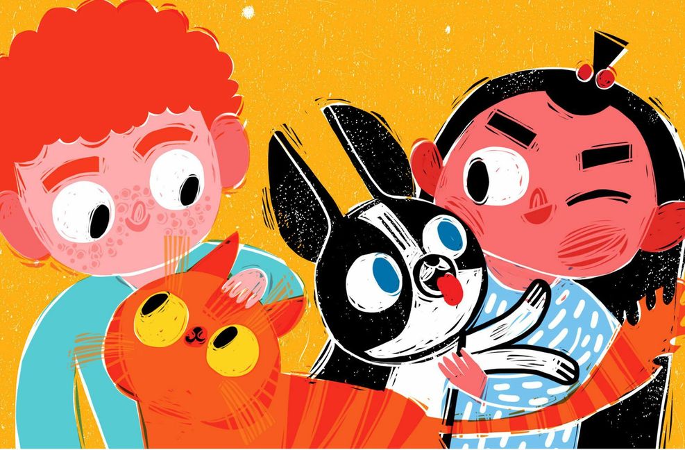 „Hundemüde und hellwach“ heißt das Kinderbuch auf Deutsch.
 Foto: Elina Braslina