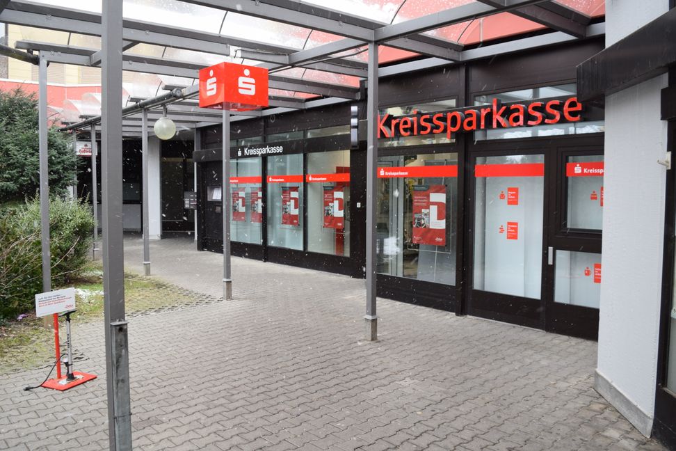 Die Kreissparkassen-Filiale im Sindelfinger Hinterweil wird ab 8. März zu einer SB-Stelle mit einem Geldautomaten und Kontoauszugsdrucker. Bild: Krauter