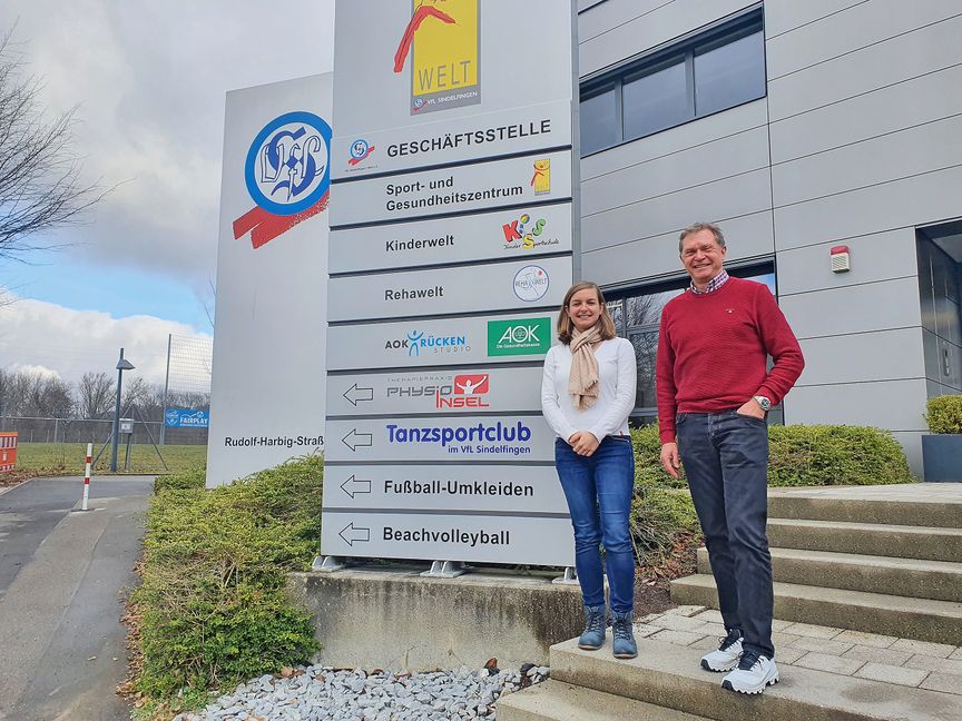 Schulter an Schulter als Geschäftsführer beim VfL Sindelfingen: Anne Köhler und Harry Kibele.Bild: Wegner