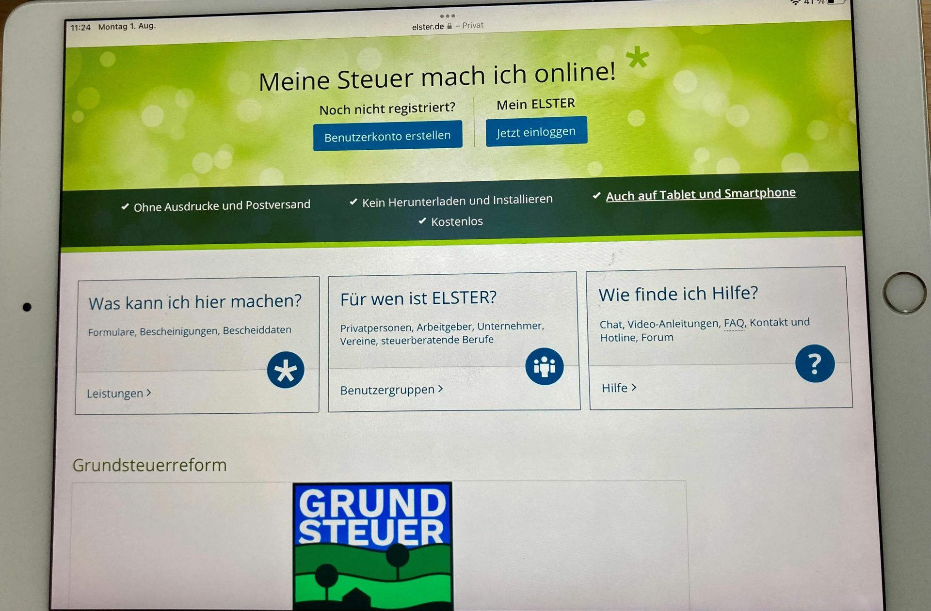 Meine Steuer mach ich online?  Bei der Grundsteuer   ist das im Land aktuell sogar Pflicht. Aber wer’s macht, hat gute Chancen,  im Chaos zu landen.