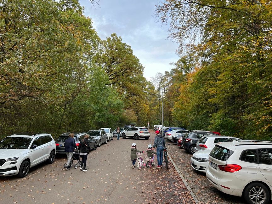 Ein ganz normaler Tag: Auf dem Parkplatz am Wasserturm herrscht ordentlich Betrieb.    Bild: Holst