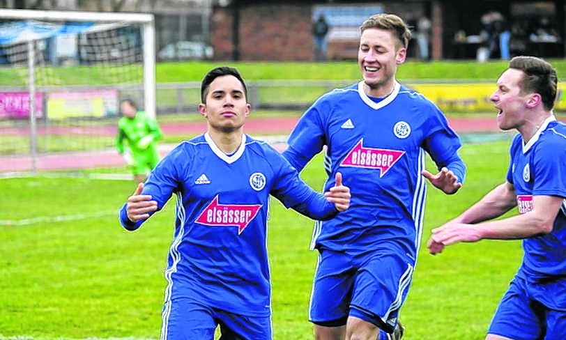 Wollen endlich wieder jubeln: die Sindelfinger Alex Aleman Solis, Frederick Mohr und Alexander Wetsch (von links). Bild: Photo 5/A