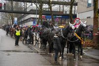 Närrisches Treiben beim Umzug als Abschluss des Leonberger Pferdemarkts.
