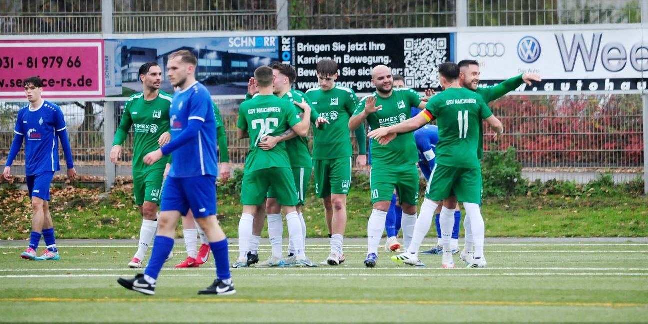 In der Vorrunde durften die Maichinger Landesliga-Fußballer einen 4:3-Sieg gegen die SV Böblingen bejubeln.