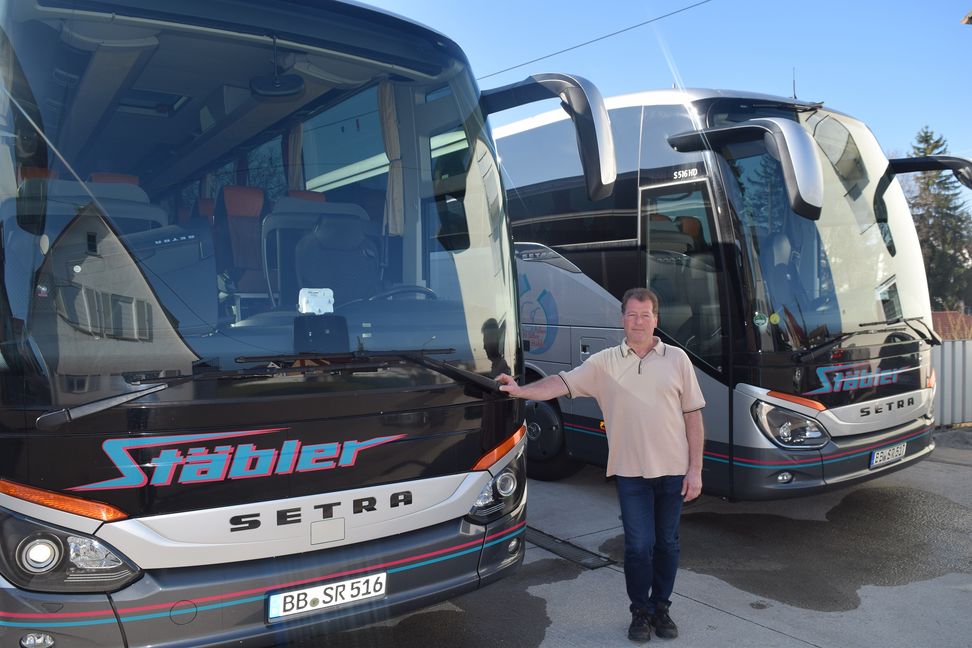 Jürgen Stäbler, Chef von Stäbler Busreisen in Magstadt, blickt in eine ungewisse Zukunft.  Bild: Krauter