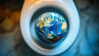 Ob in Zukunft das schlimmste oder nächst-schlimmste Klimaszenario eintritt, ist im Prinzip egal. Denn die Menschheit findet auch ohne die menschgemachte Erderwärmung genügend Wege, um den Planeten „das Klo“ runterzuspülen.