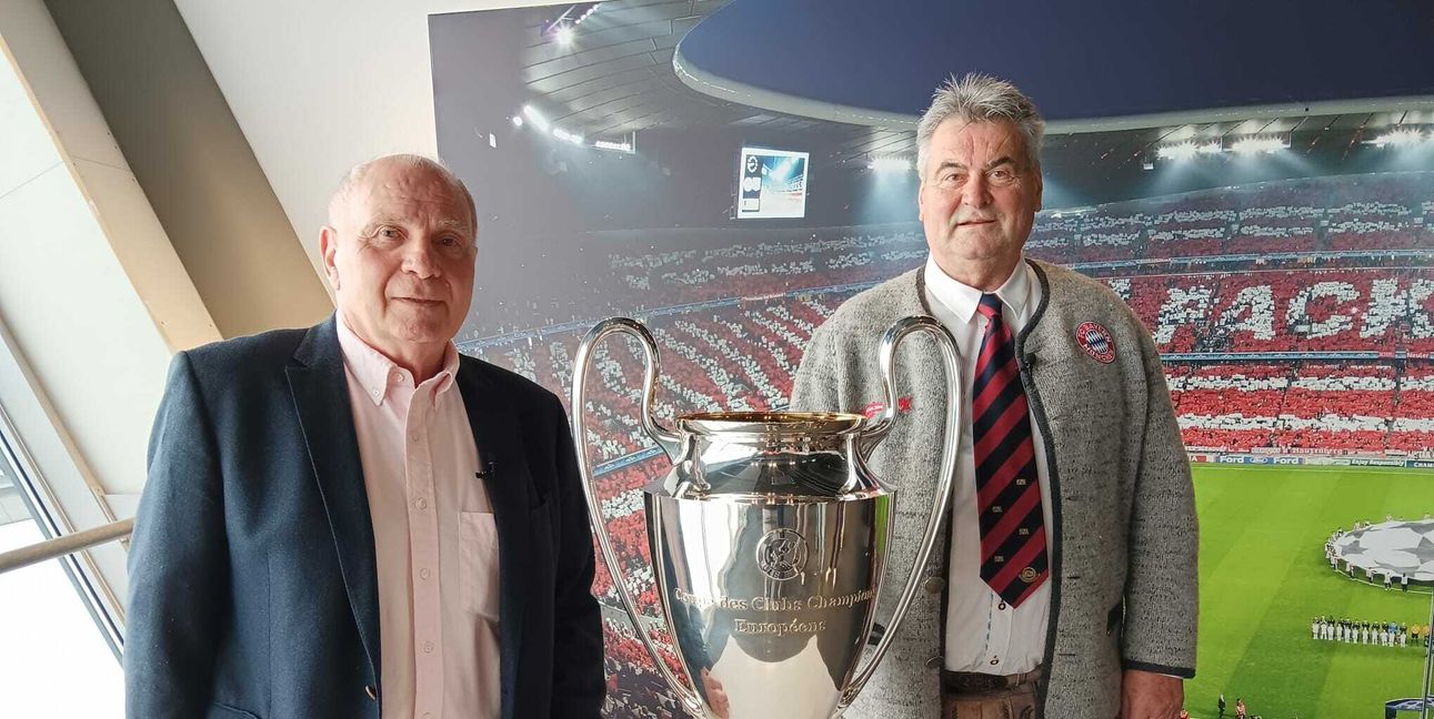 Der Böblinger Roland Braun mit Uli Hoeneß