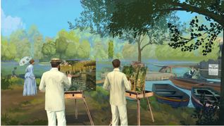Bei der virtuellen Zeitreise kann man Monet und Renoir auch beim Malen zuschauen.
