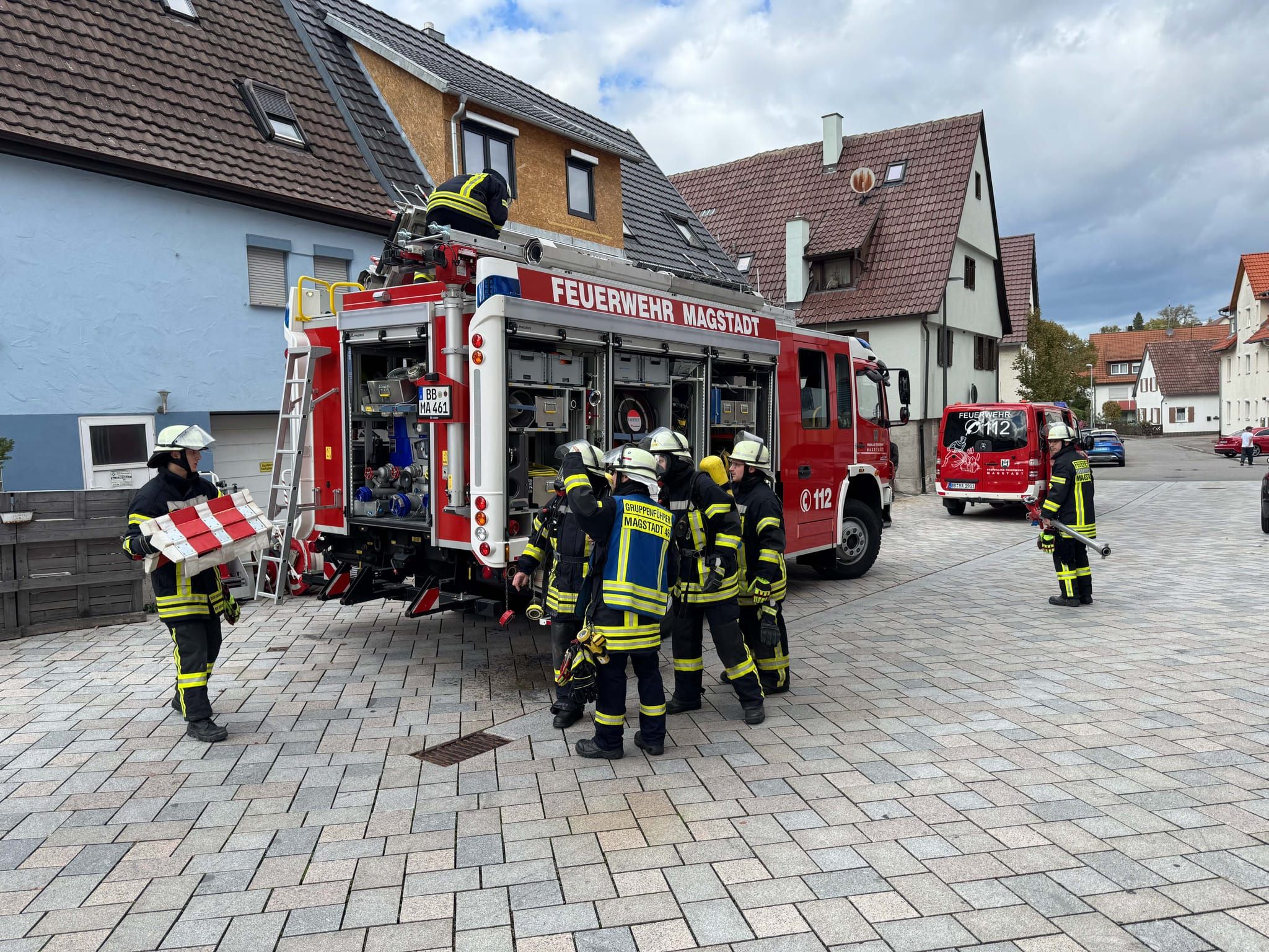 Bilder von der Schauübung der Magstadter Feuerwehr.