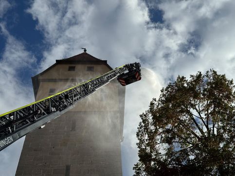 Bilder von der Schauübung der Magstadter Feuerwehr.