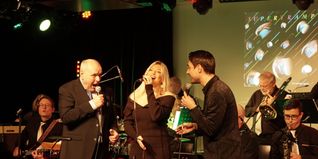 Aus dem Archiv: Die Supertrümpfe der MVS Big Band in Tutti-Aktion: Jörg Gebhardt (links), Tanja Losch und Alexander Wolff.
