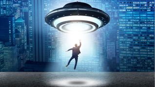 Könnte es im Fall der verschwundenen Forscher auch so gewesen sein? Ein UFO entführt in dieser Animation einen Mann per Schwerkraftstahl.