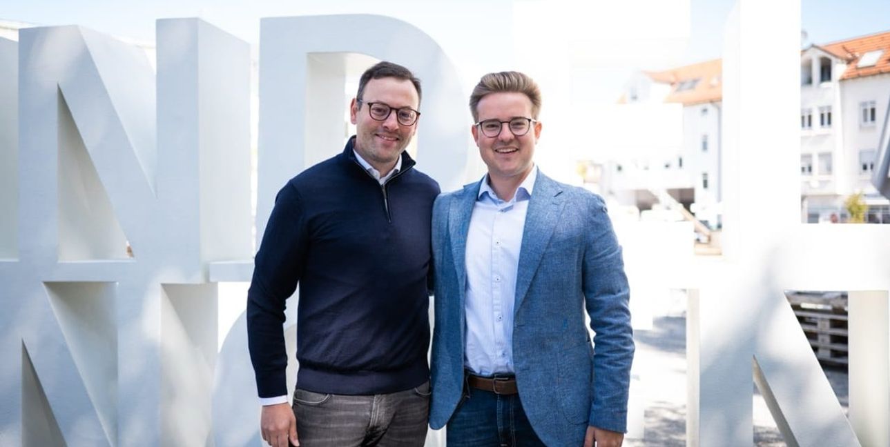 Der Ehninger Bürgermeister Lukas Rosengrün (links) und OB-Kandidat Max Reinhardt.
