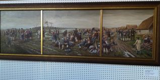 Die Schau „Stefan Jäger Gemäldeausstellung“ zeigt das Haus der Donauschwaben in Sindelfingen nur noch bis Freitag, 16. Oktober: Mo - Fr 9 - 12 Uhr. Das Haus empfiehlt allerdings dringend, sich vor einem Besuch telefonisch (07031-79376-30) oder per E-Mail (info@haus-donauschwaben.de) anzumelden. Unser Motiv zeigt die Gemäldekopie nach Stefan Jägers „Die Einwanderung der Deutschen in Ungarn“.