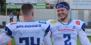 Martin Körber im Football-Glück: Der Sindelfinger schwebt mit dem Pforzheim Wilddogs auf Wolke sieben.